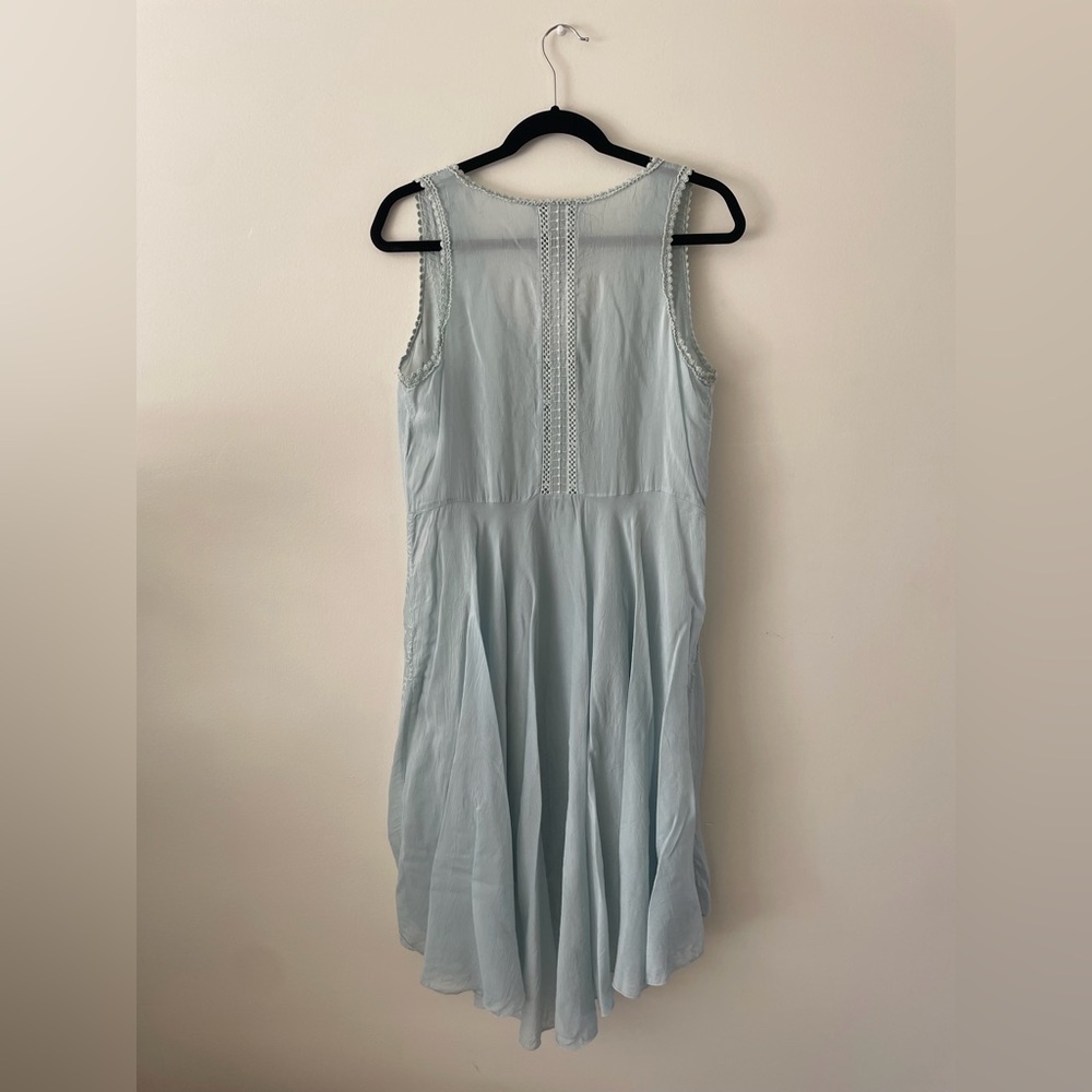 Johnny Was Light Blue Embroidered Mini Dress - Picture 4 of 6
